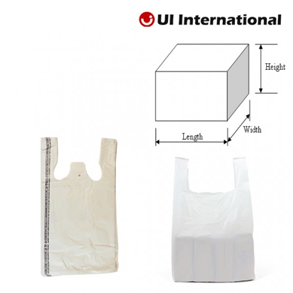 White Big Vest Style Plastic Bags Carrier Poly Bags - UZBAG Store
